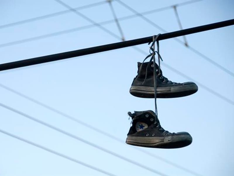 Hanging converse